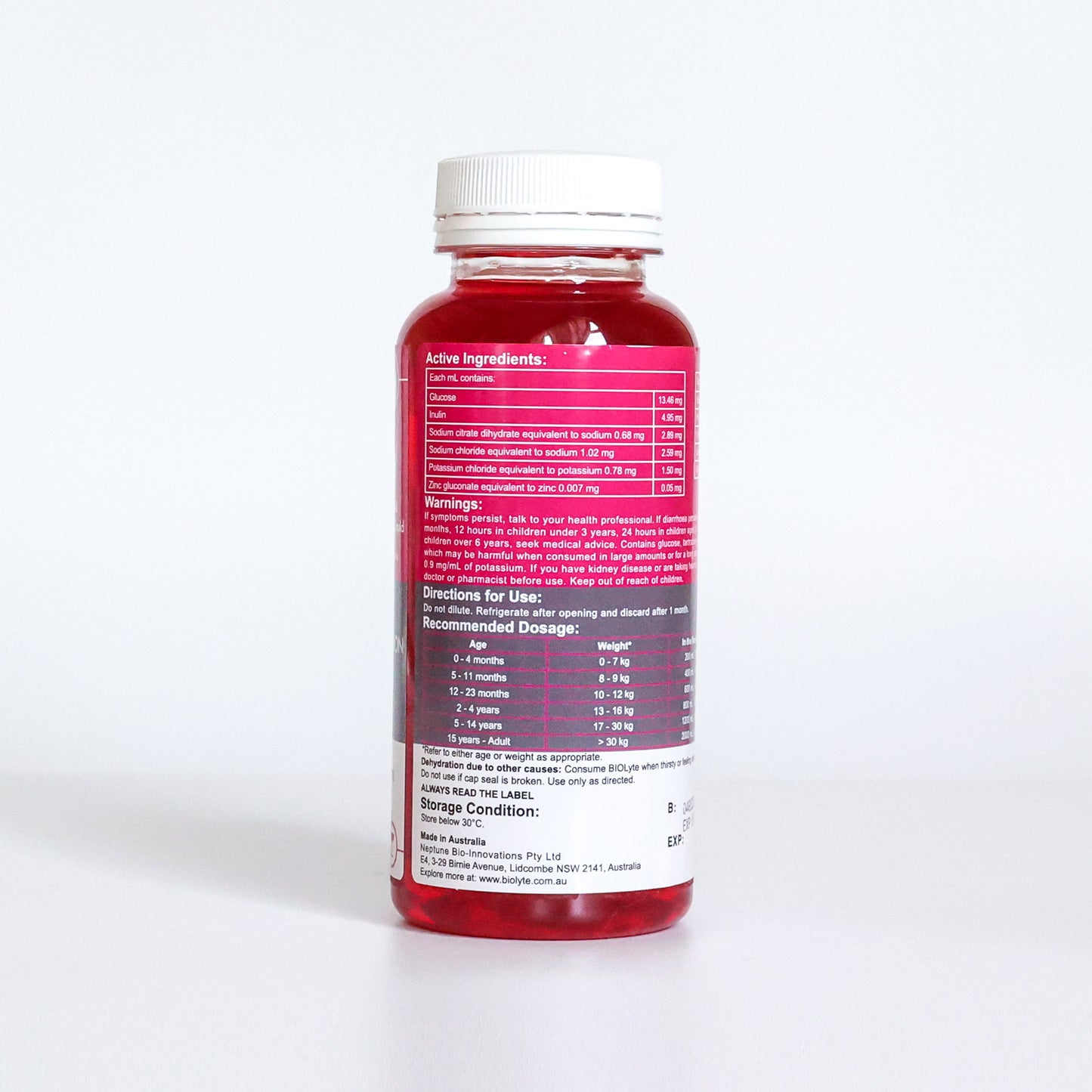 BIOLyte - Oral Rehydration Solution Red Grape 250mL