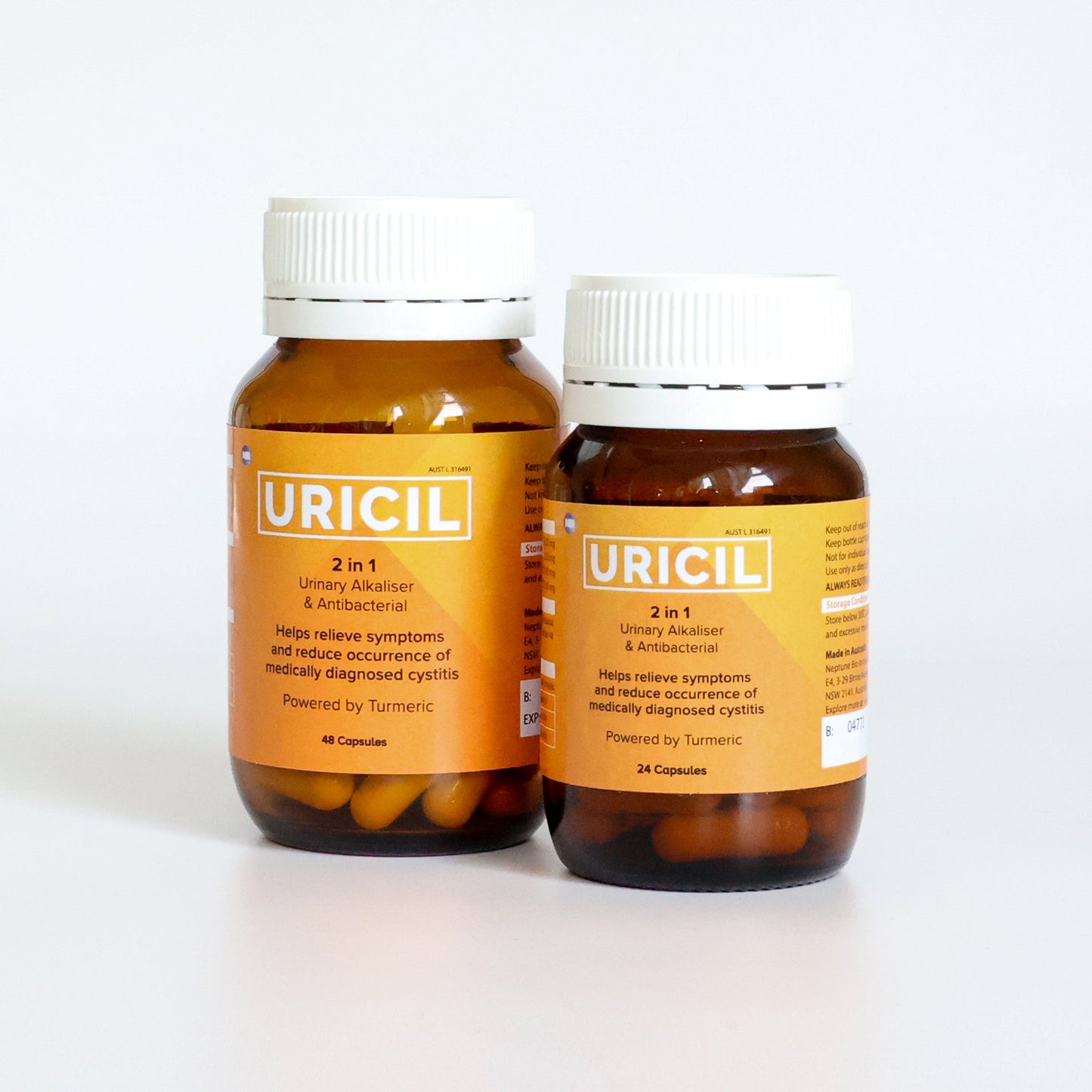 Uricil - Natural medicine for UTI 24 Capsules